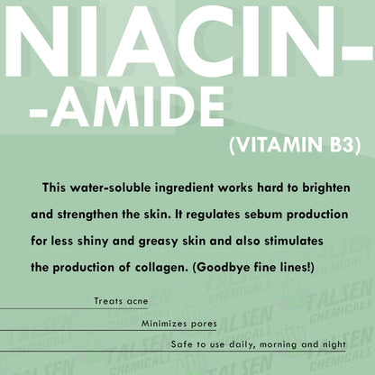 Polvo vitamina b3 niacinamida cuidado de la piel 2 onzas