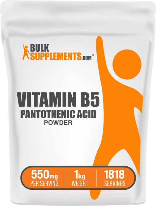 Polvo vitamina B5 BulkSupplements frasco