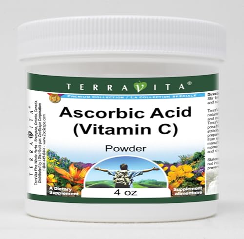 Polvo vitamina C ácido ascórbico Terravita 4 onzas