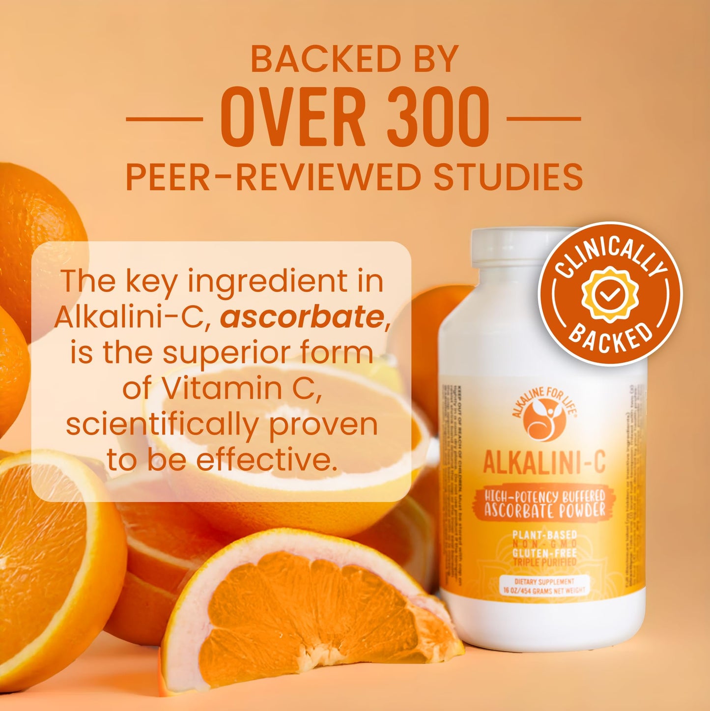 Polvo Alkalini-C vitamina C para soporte inmunológico
