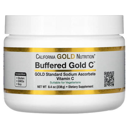 Polvo vitamina c bufferizada California Gold Nutrition envase frontal