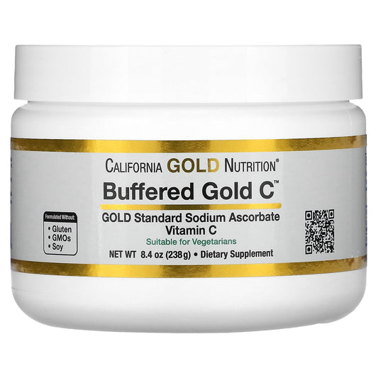 Polvo vitamina c bufferizada California Gold Nutrition envase frontal