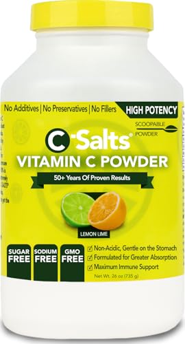 Polvo vitamina C C-Salts tamponada apoyo inmune limón lima
