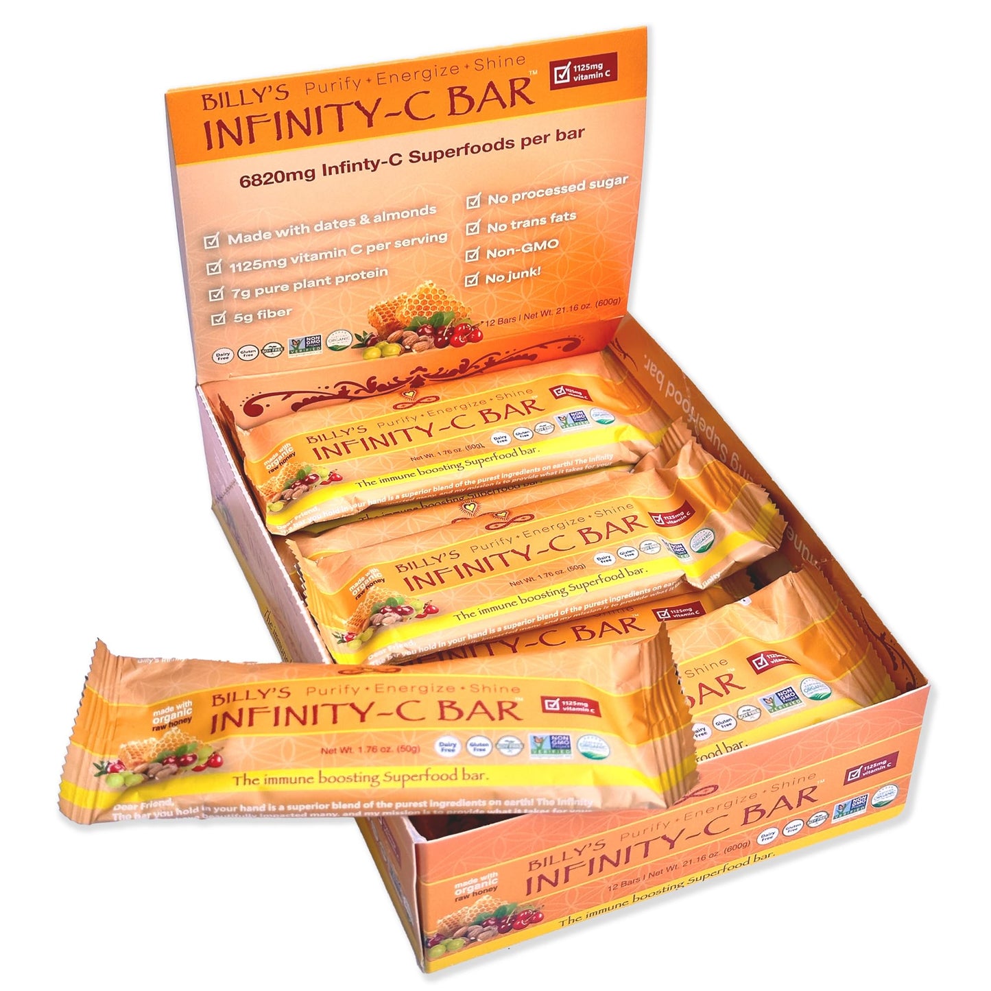 Polvo de vitamina C Infinity Greens con superalimentos