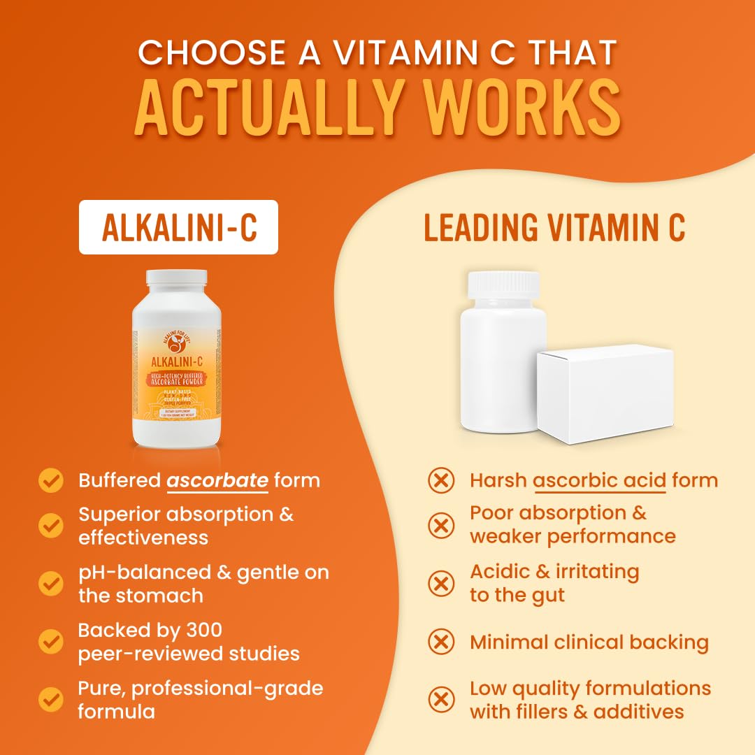Polvo natural de vitamina C Alkalini-C para mezcla