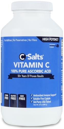 Polvo vitamina C puro C-Salts 24 onzas para inmunidad