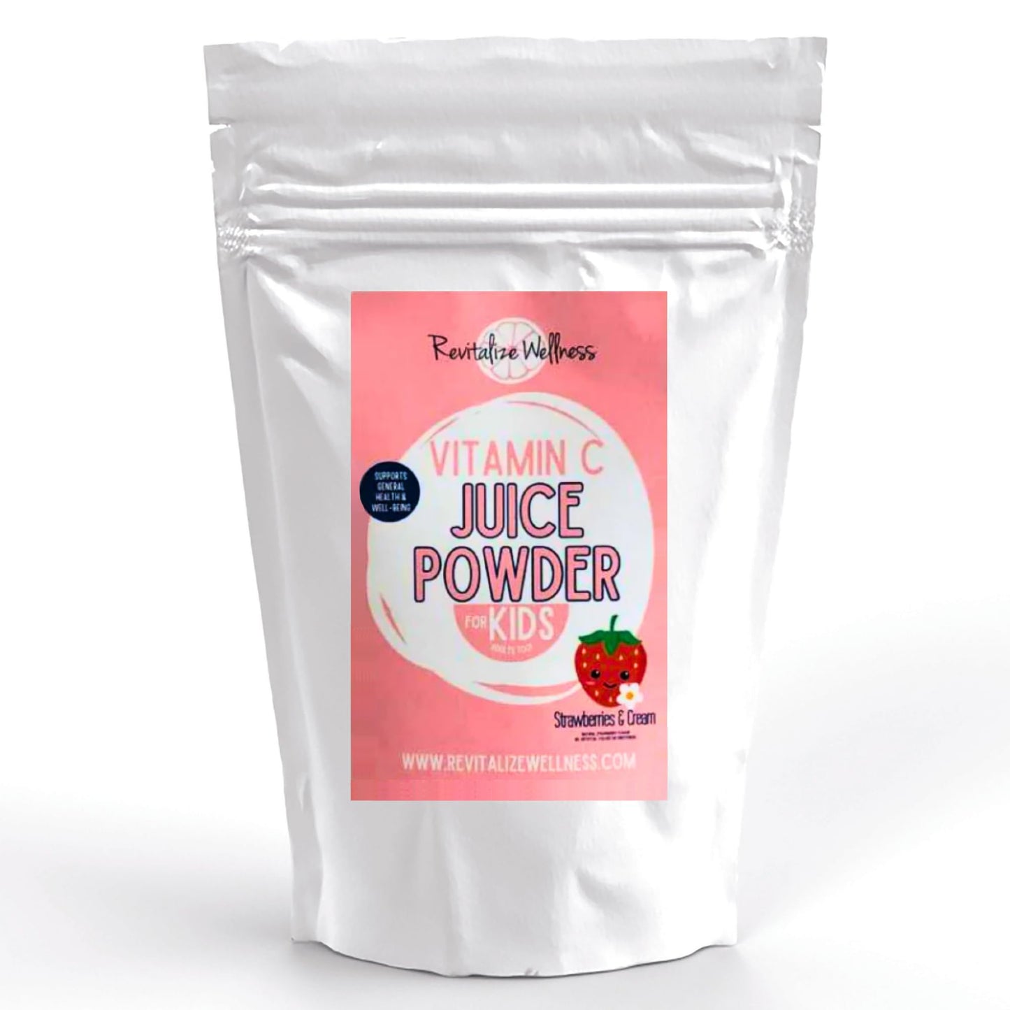 Polvo vitamina C sabor fresa crema Revitalize Wellness