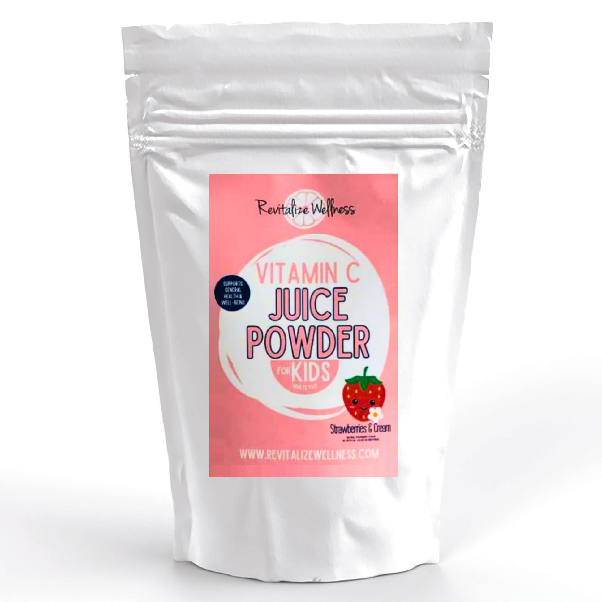 Polvo vitamina C sabor fresa crema Revitalize Wellness