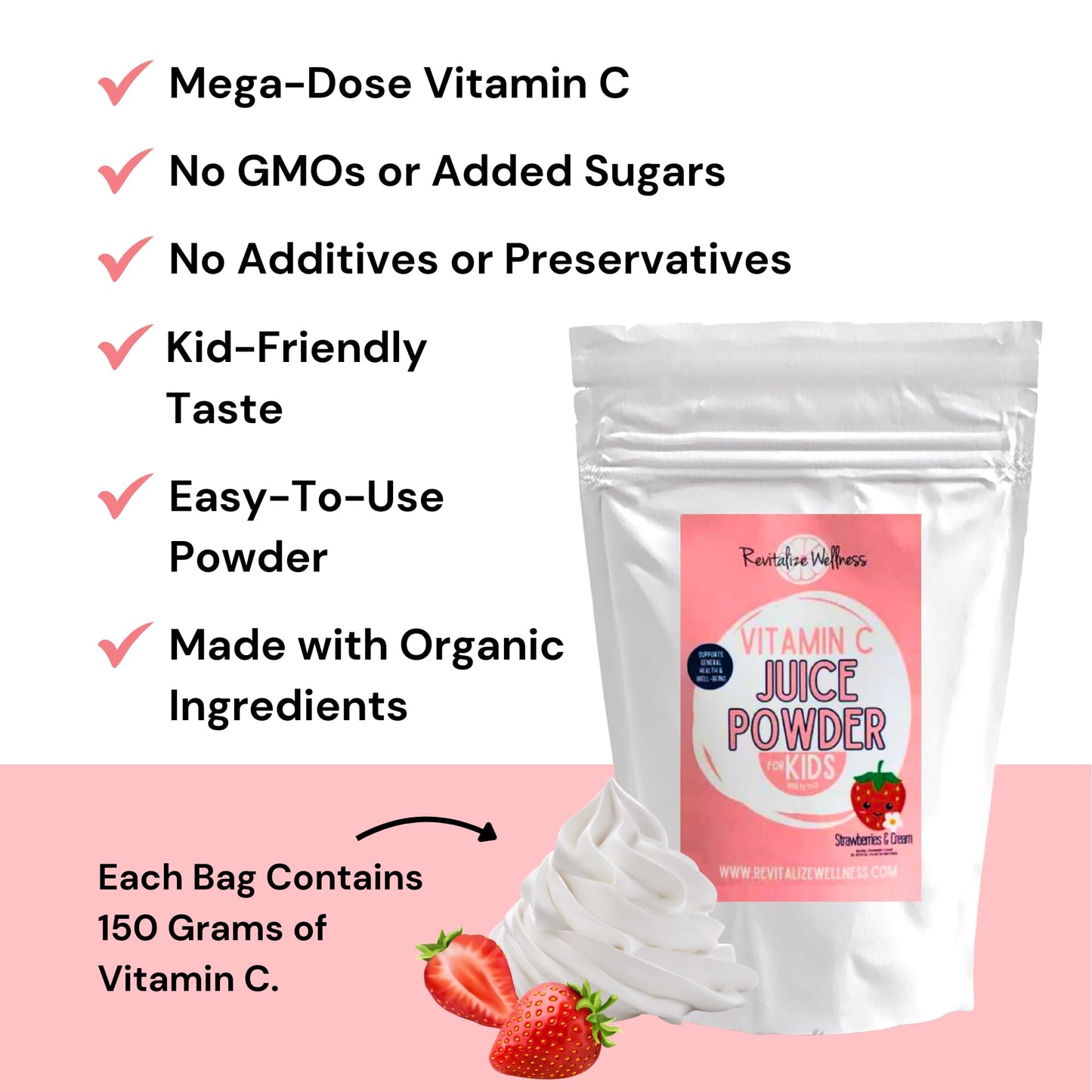 Polvo vitamina C sin aditivos ni rellenos 10.6 oz