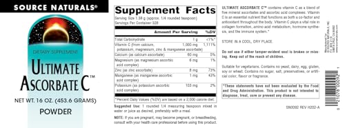 Polvo vitamina C Source Naturals Ultimate Ascorbate