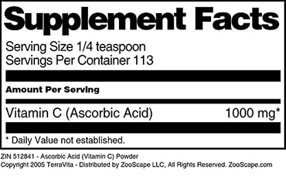 Polvo vit c TerraVita envase cerrado 16 oz