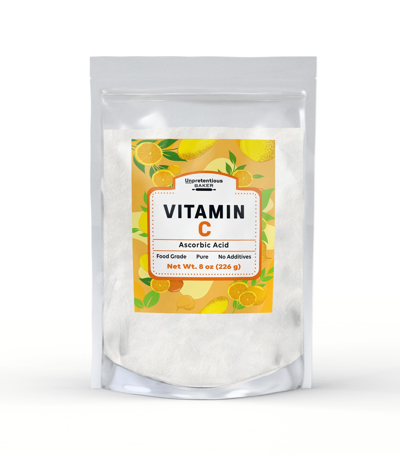 Polvo vitamina c unpretentious baker bolsa 8 onzas