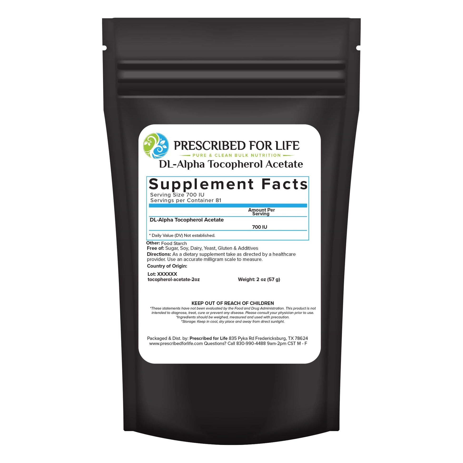 Polvo vitamina e alfa tocoferol 700 ui vegano sin gluten