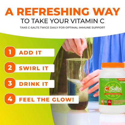 Polvo vitamínico C-Salts para apoyo inmune y salud
