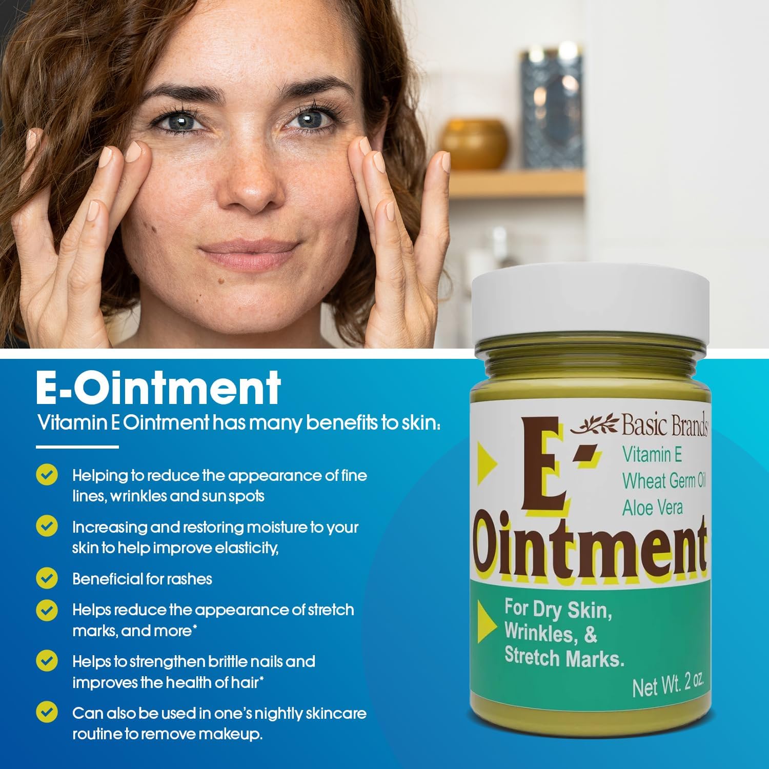 Pomada original Basic Brands vitamina E envase 2 oz
