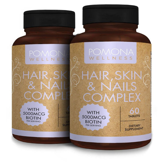 Pomona Wellness suplemento para cabello piel y uñas envase frontal