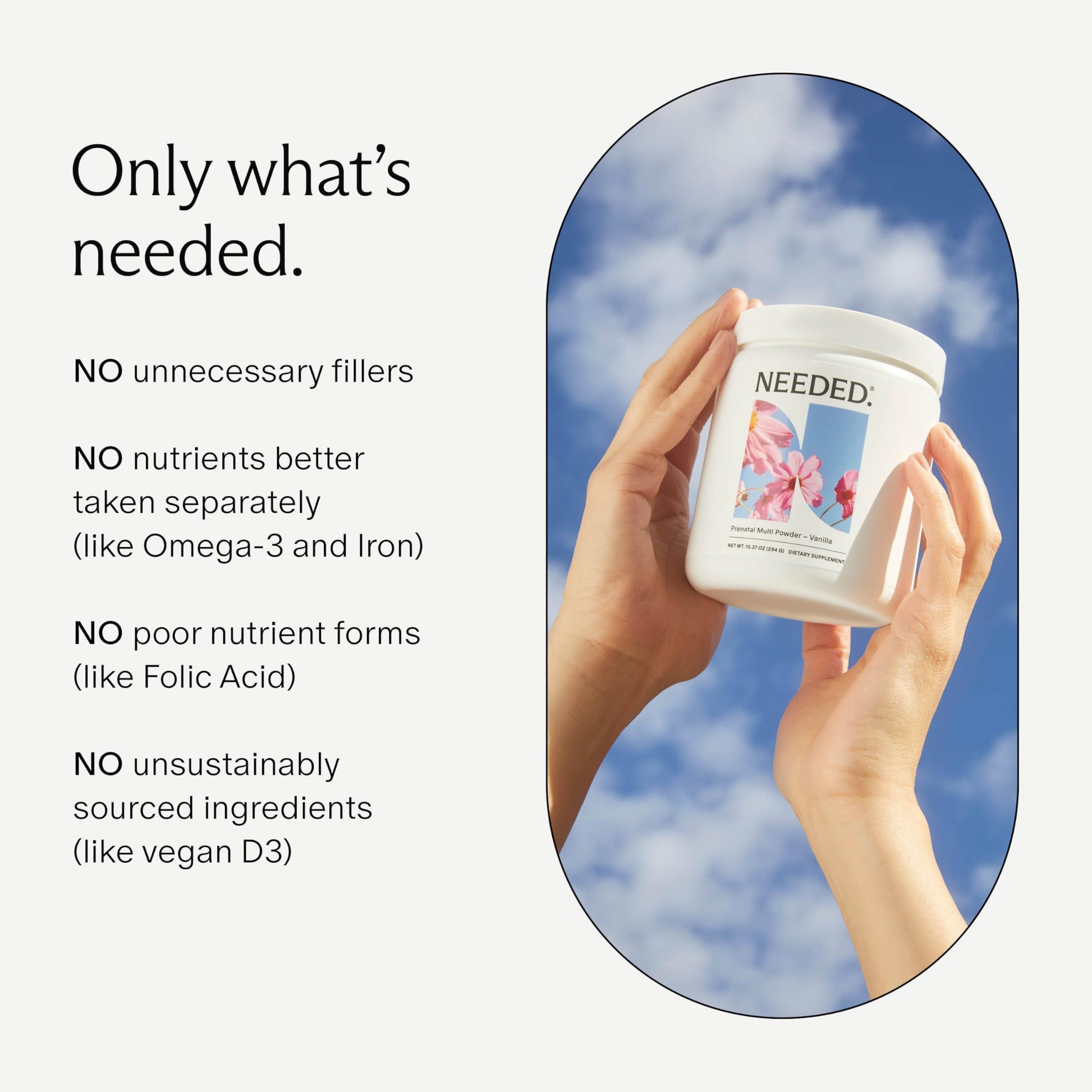 Porcion diaria polvo multivitamínico prenatal Needed
