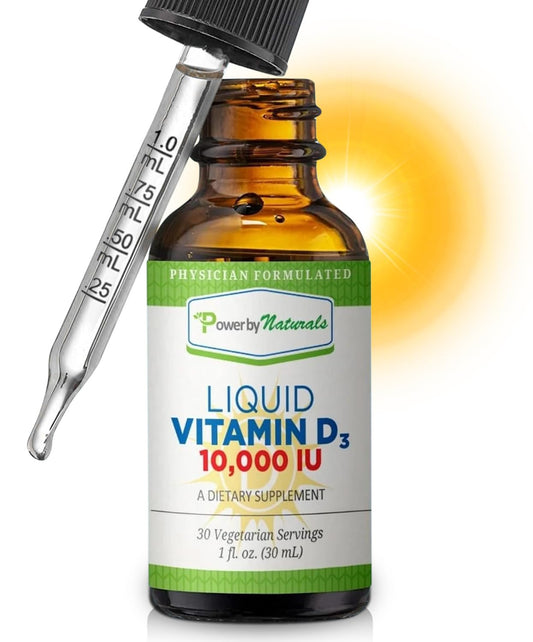 Power By Naturals gotas vitamina D3 10000 UI sabor naranja