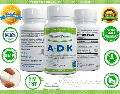 Frasco y tapa gotas líquidas Power By Naturals vitamina D3