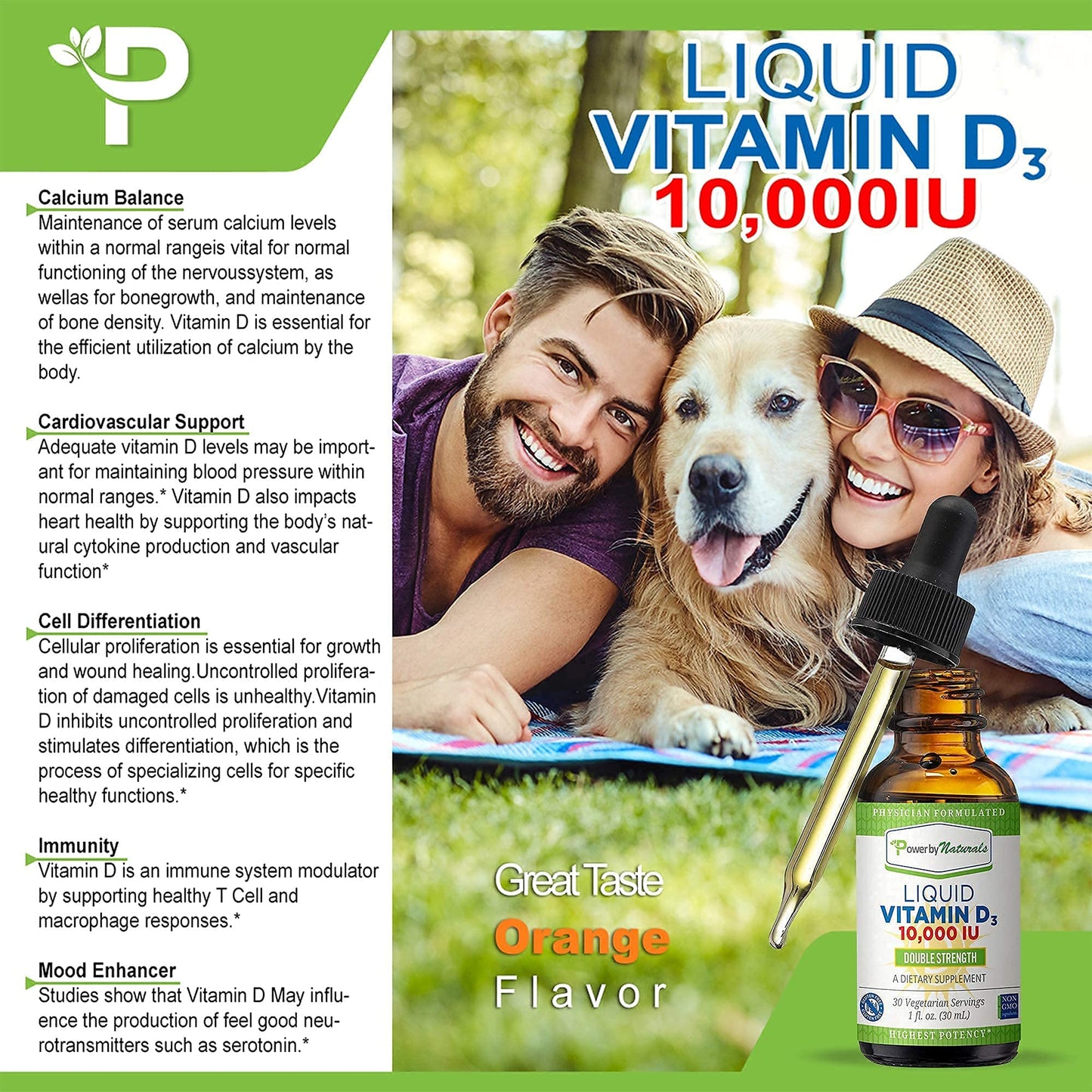 Gotas líquidas vitaminadas para huesos y corazón Power By Naturals