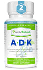 Power By Naturals suplemento vitamina ADK frasco 60 capsulas