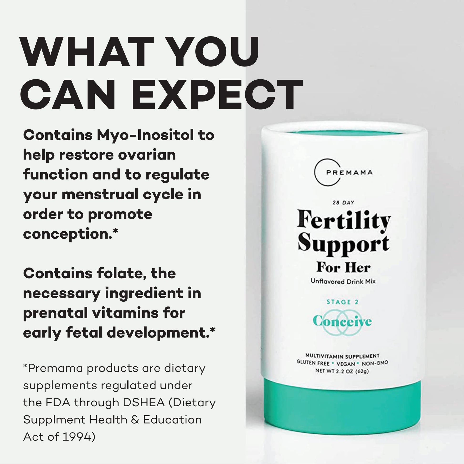 Premama suplemento fertilidad y vitaminas prenatales