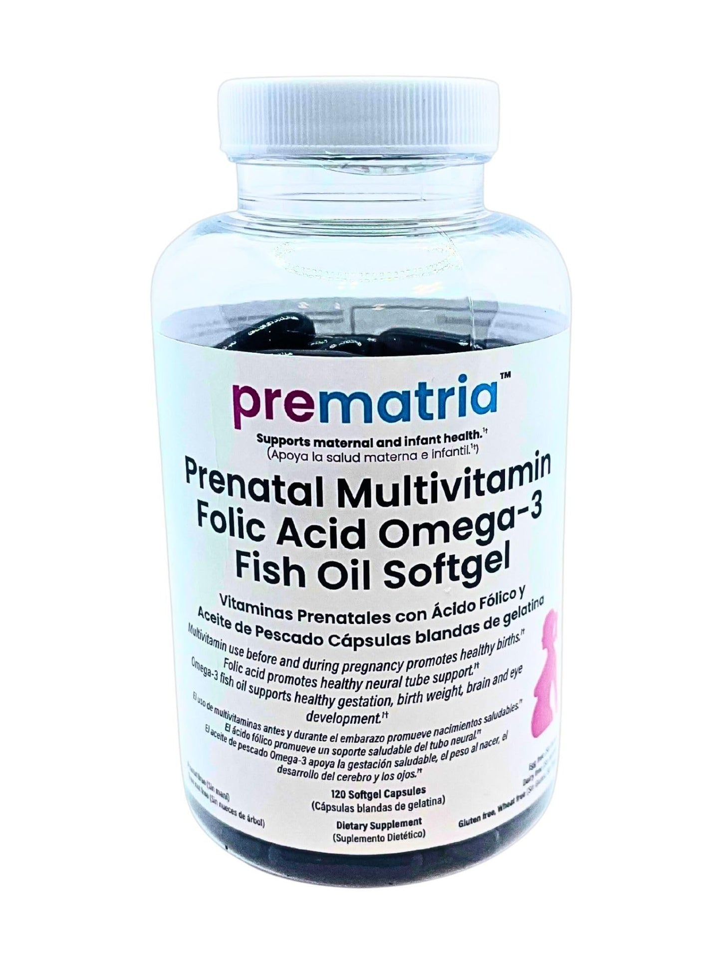 Prematria multivitamínico prenatal en cápsulas blandas con Omega-3 y ácido fólico