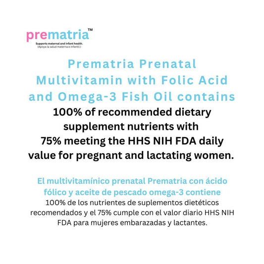 Caja de Prematria multivitamínico prenatal para salud materna e infantil