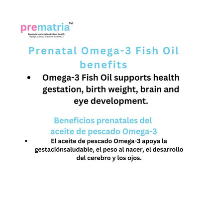 Frasco de Prematria prenatal con ácido fólico y Omega-3