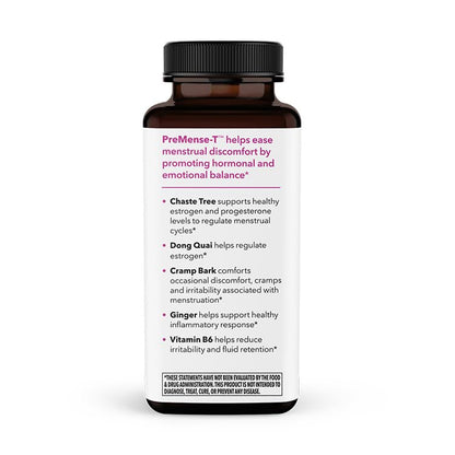 PreMense-T apoya salud menstrual y hormonal.