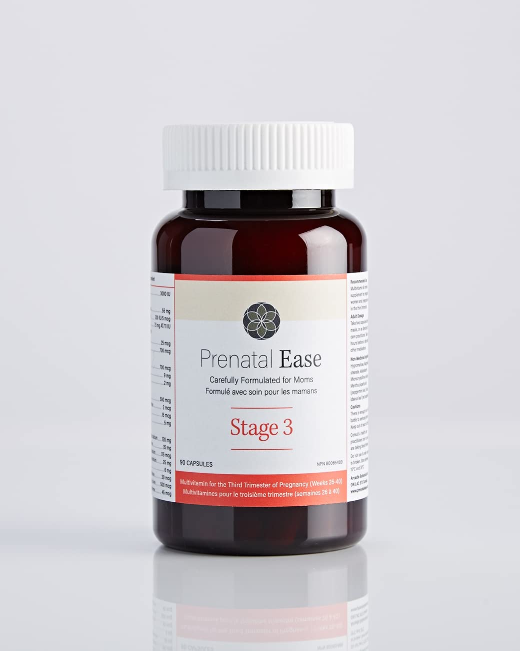Prenatal Ease etiqueta ingredientes fórmula multivitamínica