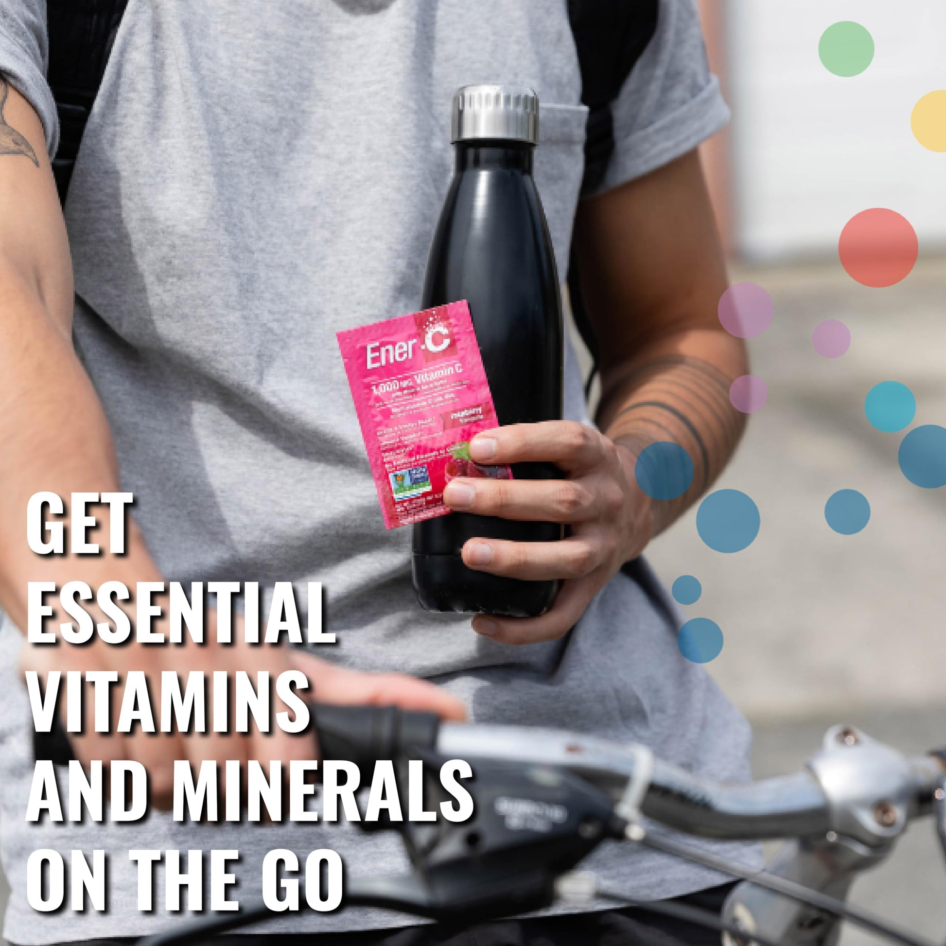 Preparación de Ener-C vitamina C en agua