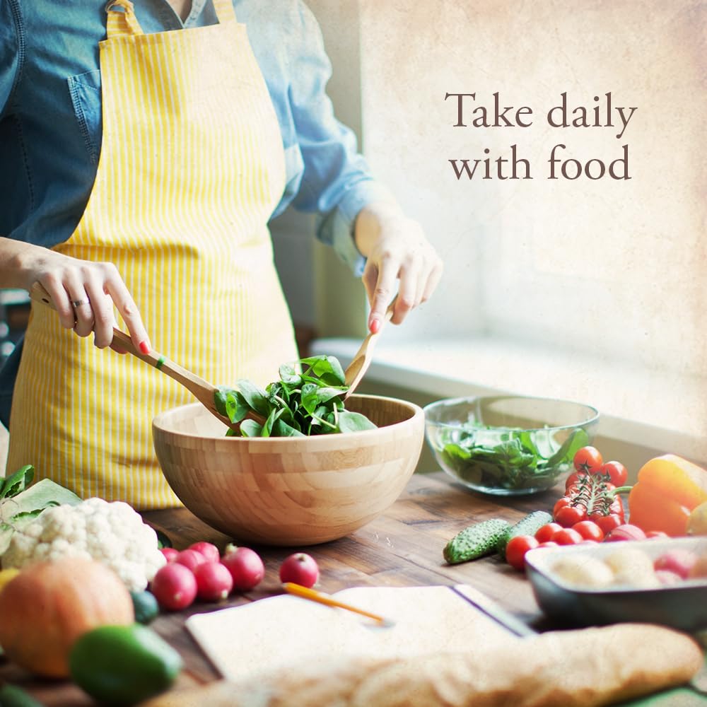 Preparando comida con multivitamínico diario