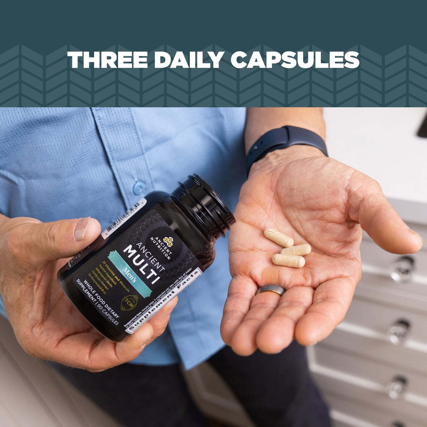 Presentación de cápsulas multivitamínicas