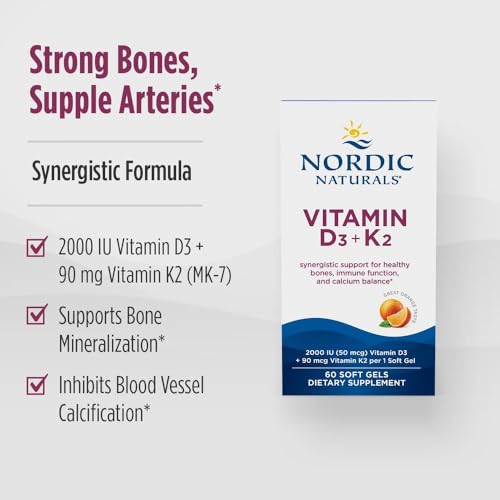 Presentación capsulas Nordic Naturals vitamina d3 k2 naranja