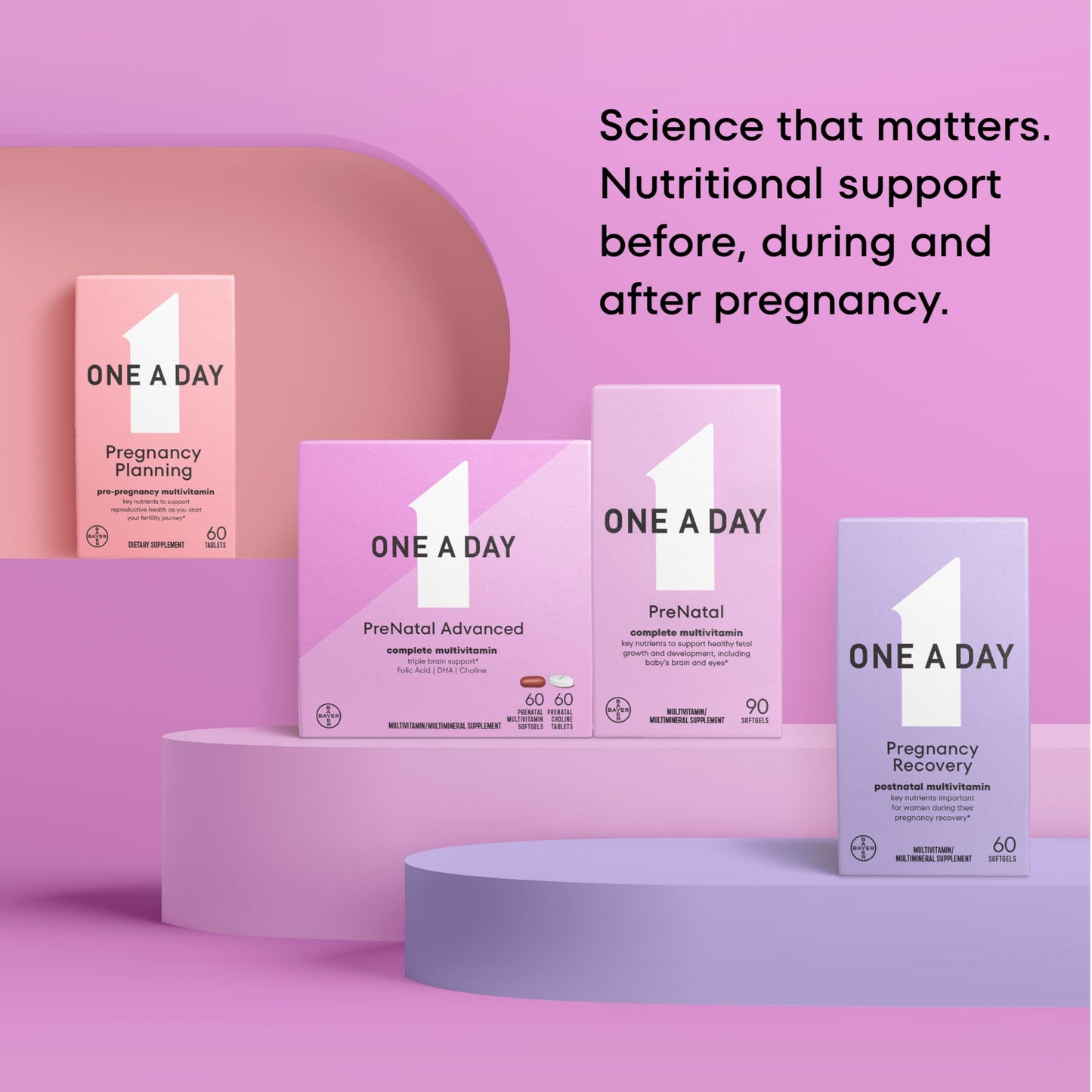 Presentación cápsulas ONE A DAY Prenatal Advanced