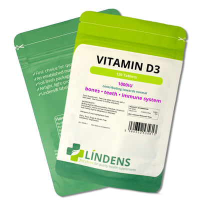 Presentación Lindens vitamina d3 5000 ui 150 cápsulas