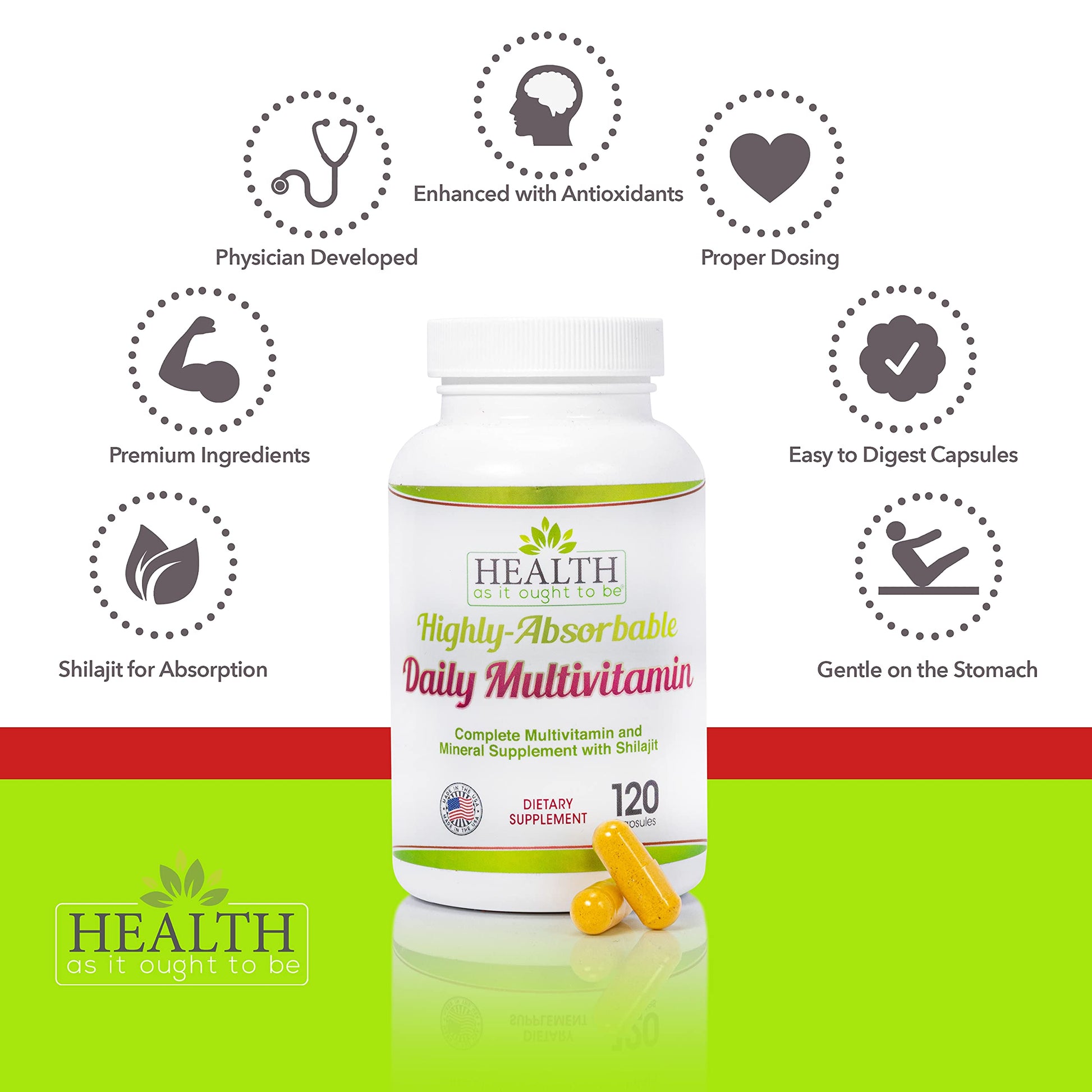 Presentación multivitamínico health as it ought to be cápsulas