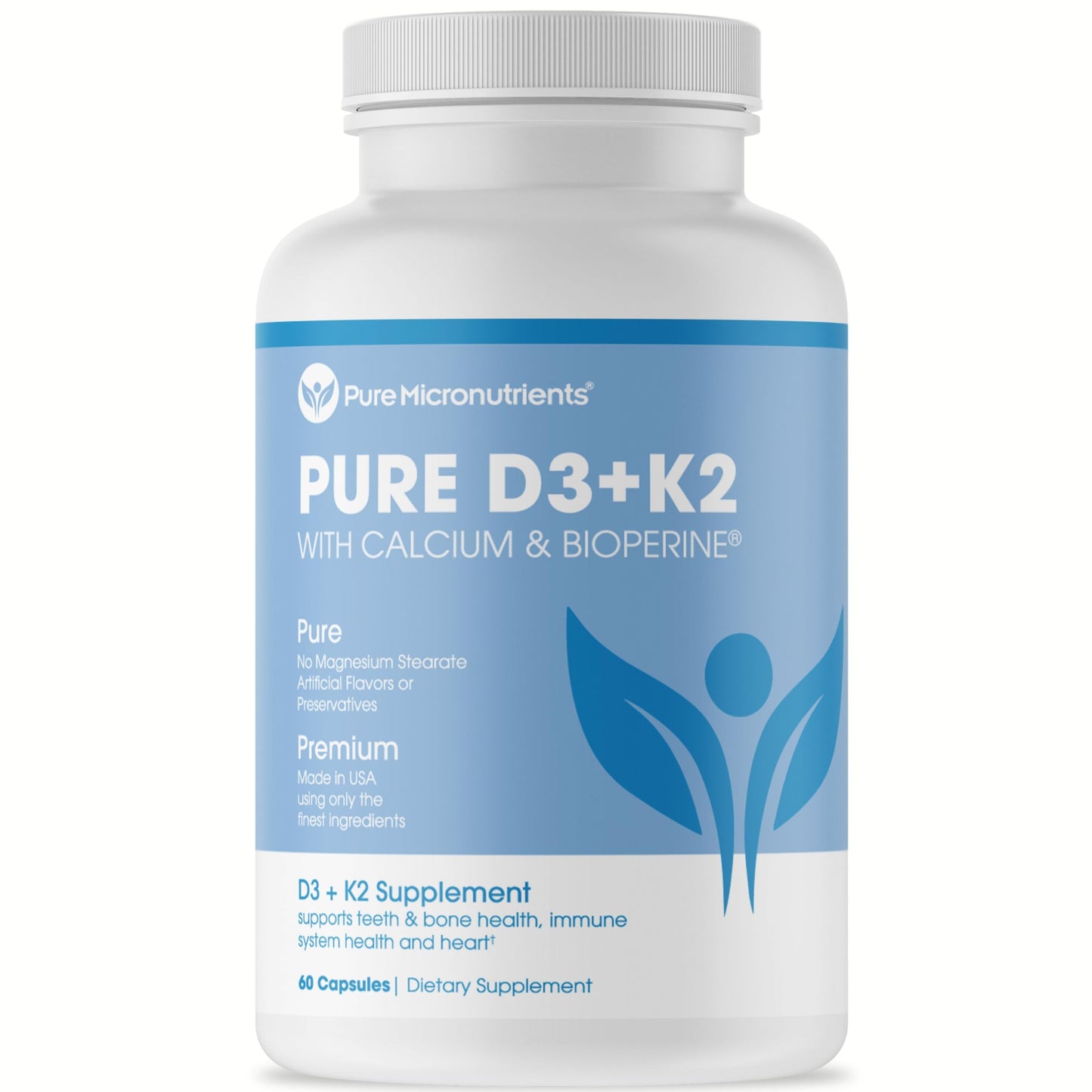 Presentación Pure Micronutrients Vitamina D3 K2 60 cápsulas