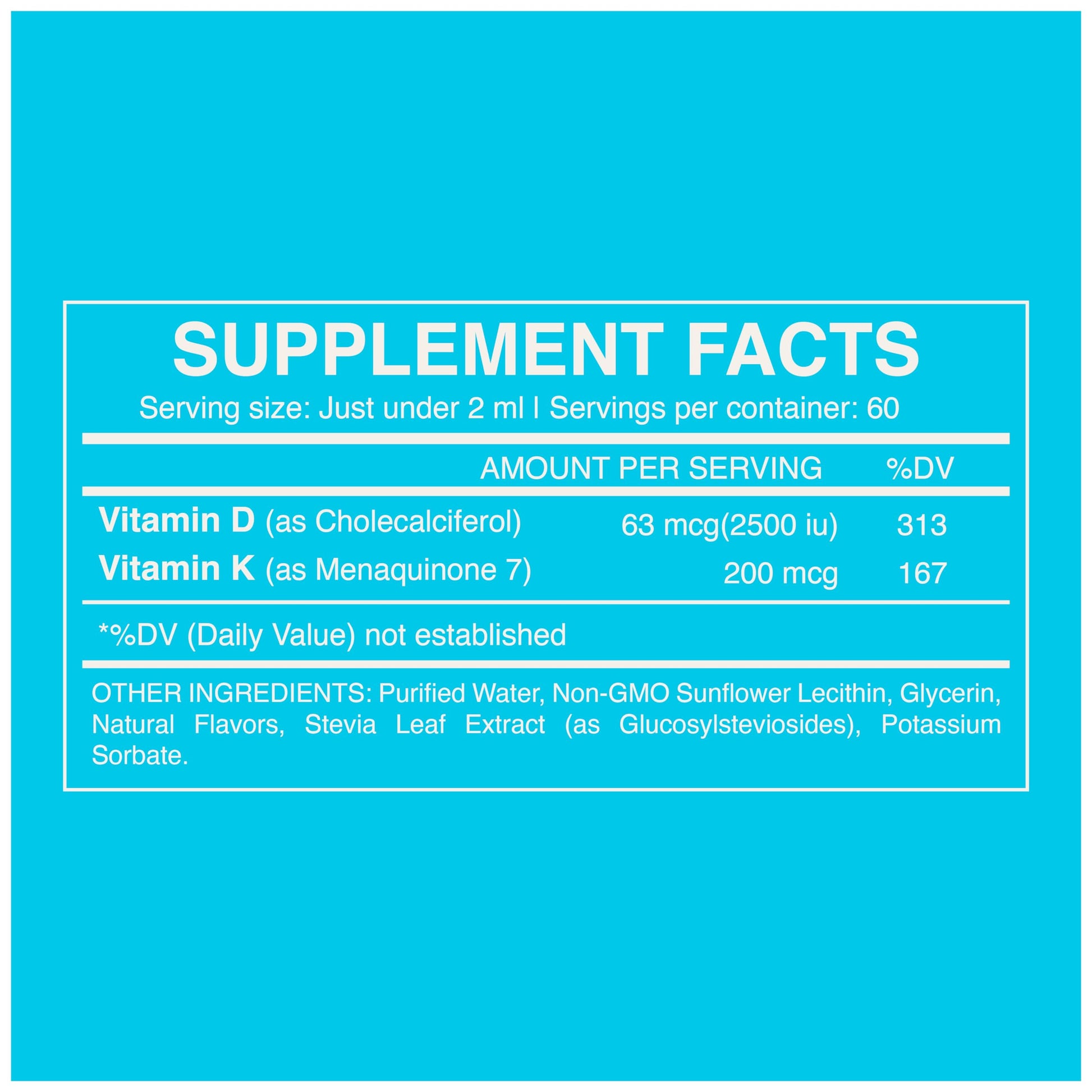 Presentación suplemento alta absorción vitamina d3 k2 infinite labs