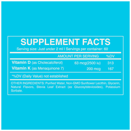 Presentación suplemento alta absorción vitamina d3 k2 infinite labs