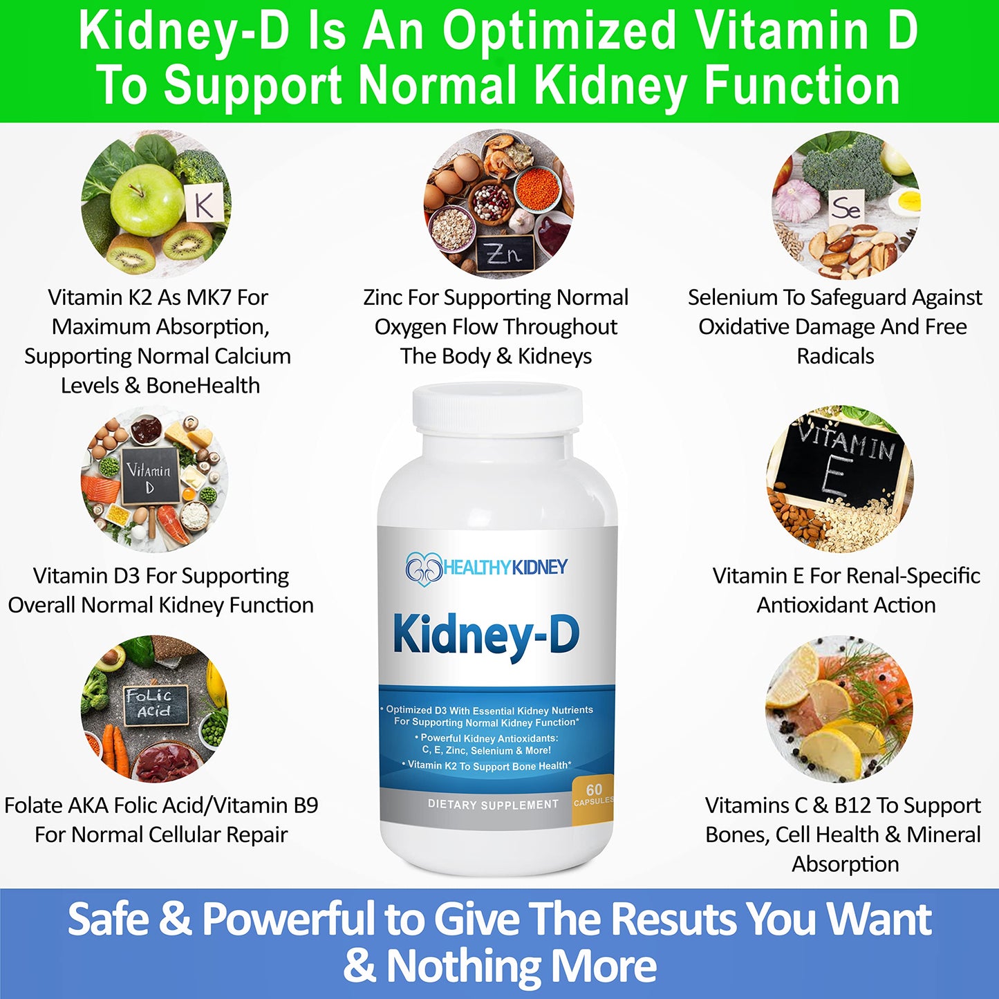 Presentación suplemento Kidney-D para problemas renales