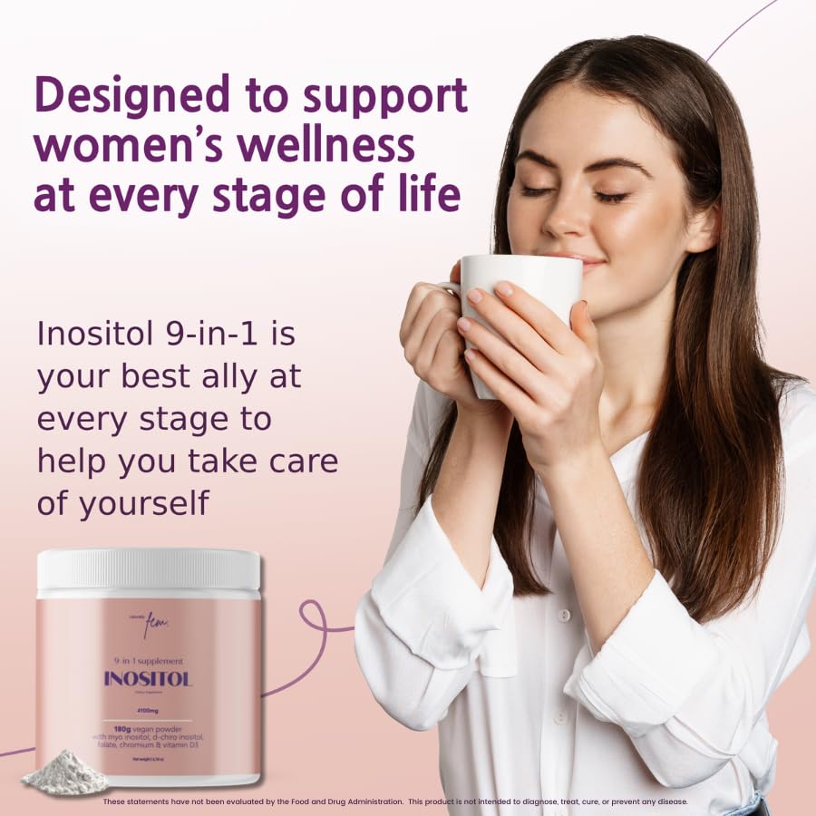 Presentación del suplemento QSTA inositol 4100mg mujer
