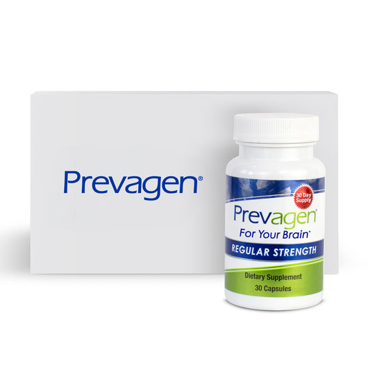 Prevagen fuerza regular cápsulas y caja para almacenamiento