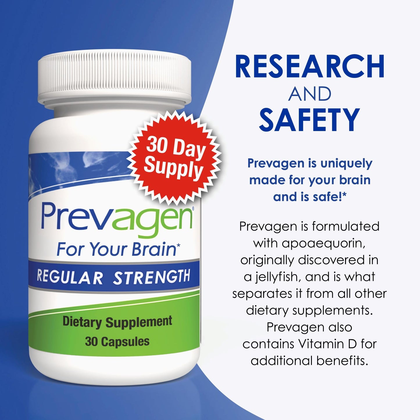 Prevagen suplemento para función cerebral con protección de autenticidad