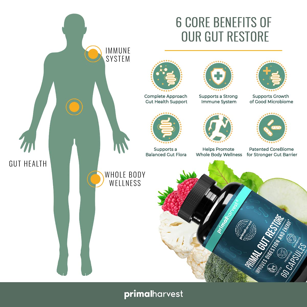 Transparencia de ingredientes de las vitaminas Primal Harvest