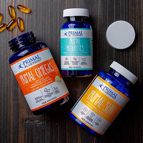 Primal Omegas paquetizado junto con otros suplementos