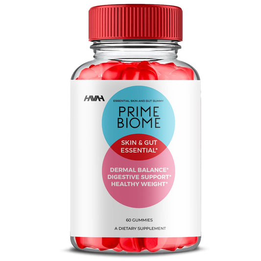 PrimeBiome gomitas para piel y salud intestinal 60 unidades