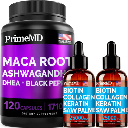 PrimeMD gotas líquidas biotina colágeno 2 paquetes