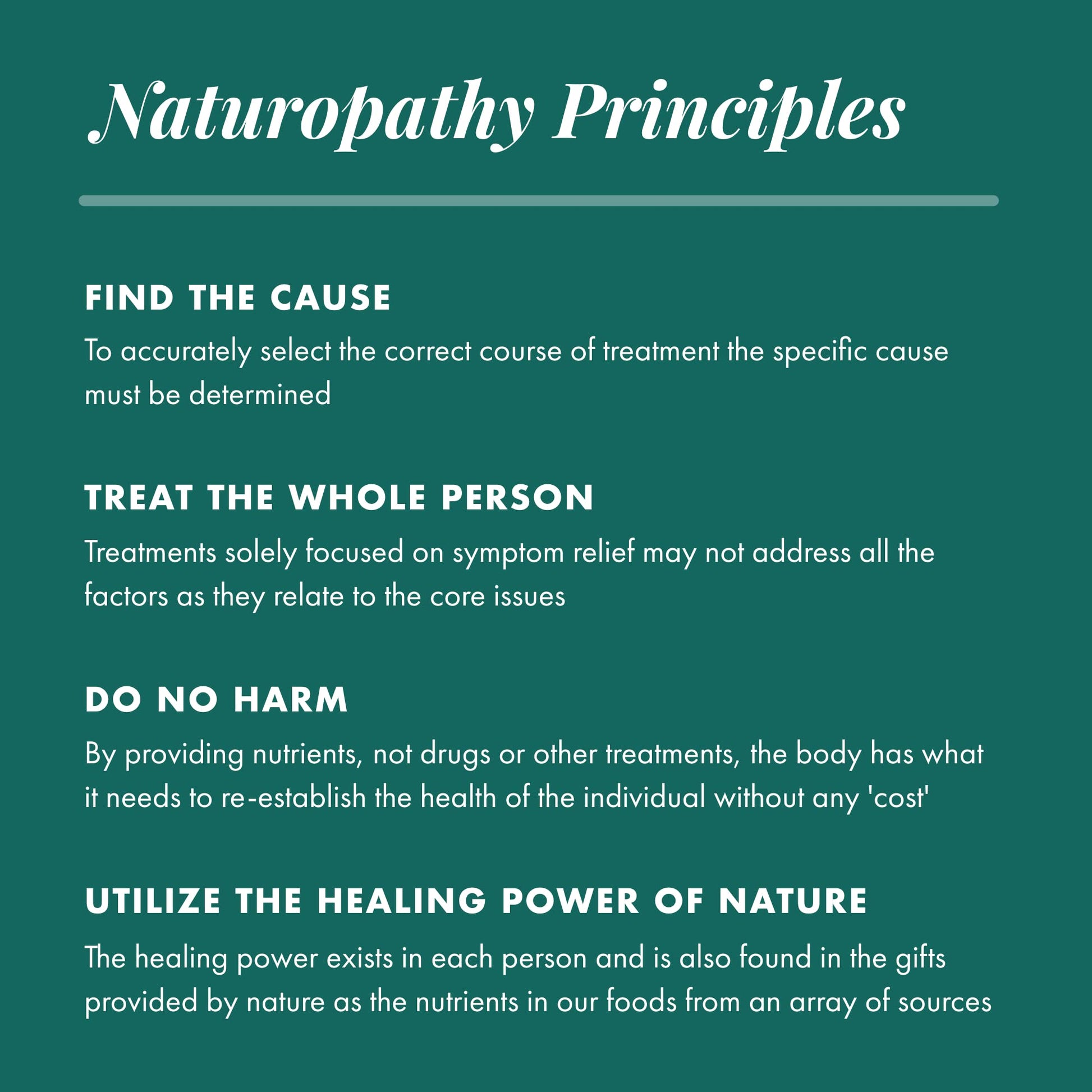 Principios naturopáticos productos de salud